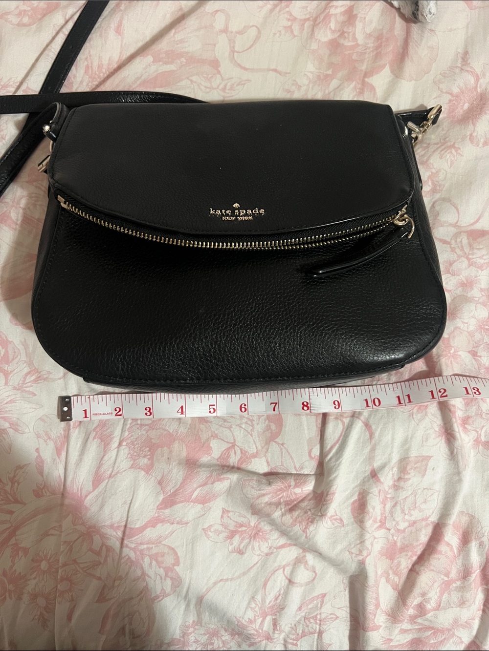 kate spade Black Pebbled Leather Crossbody with Gold Hardware - Picture 7 of 7